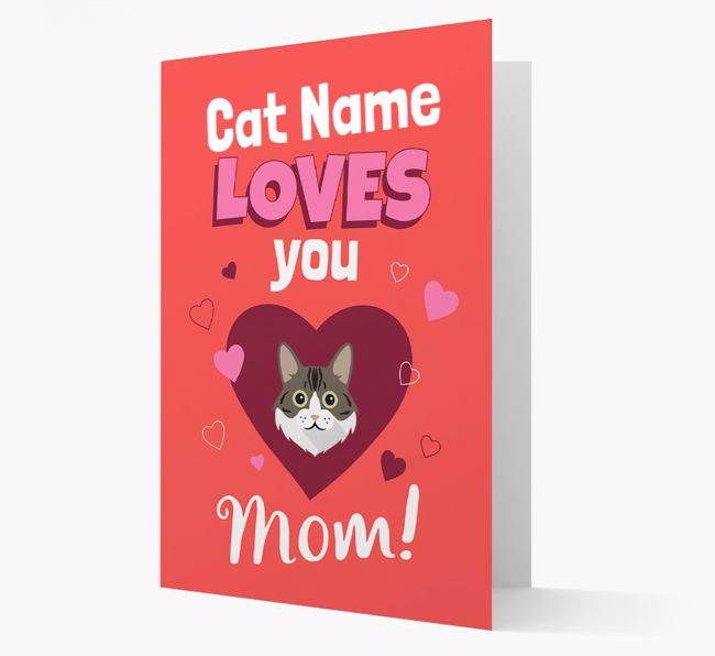 'Loves You Mom' - Personalized {breedCommonName} Card